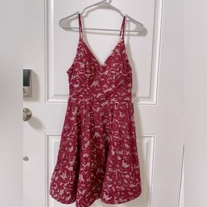 My Michelle Burgandy/Red W/Nude Sequins Juniors Size 7